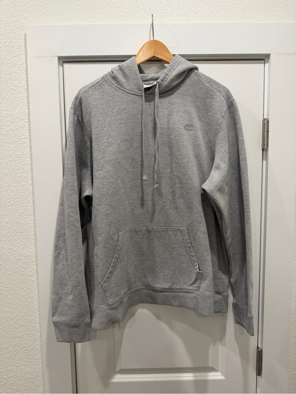 Champion Men’s Light Gray Hooded Sweatshirt